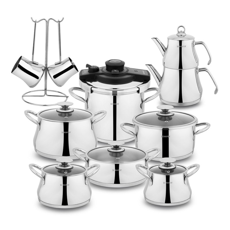 SCHAFER CALDRON 18 PARÇA ÇELİK ÇEYİZ SETİ