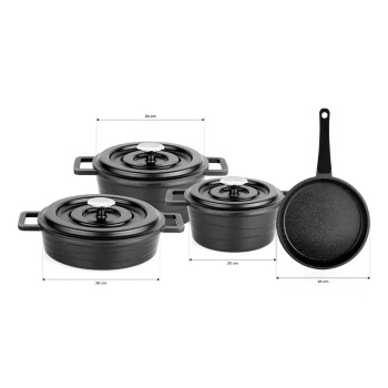 SCHAFER PRO CAST 7 PARÇA DÖKÜM TENCERE SETİ