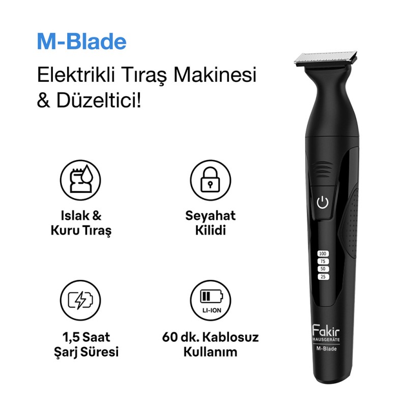 FAKIR M-BLADE TIRAŞ MAKİNESİ VE DÜZELTİCİ