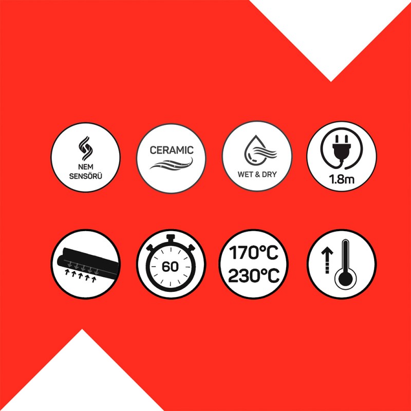 ARZUM REVOLUTION PROTECT SAÇ DÜZLEŞTİRİCİ AR5168-17