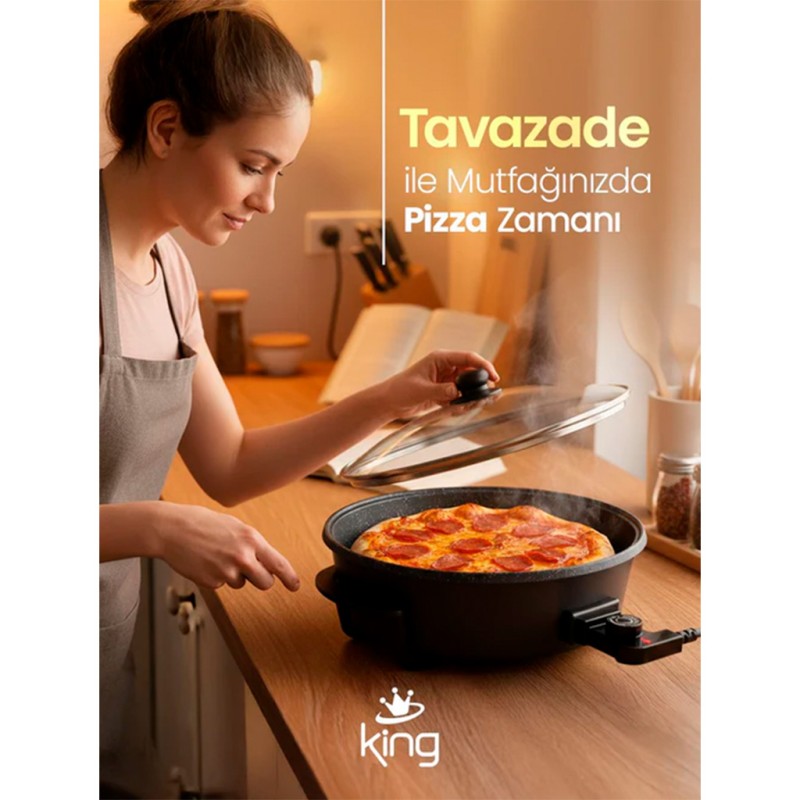 KING TAVAZADE ÇOK AMAÇLI PİZZA TAVASI K2101