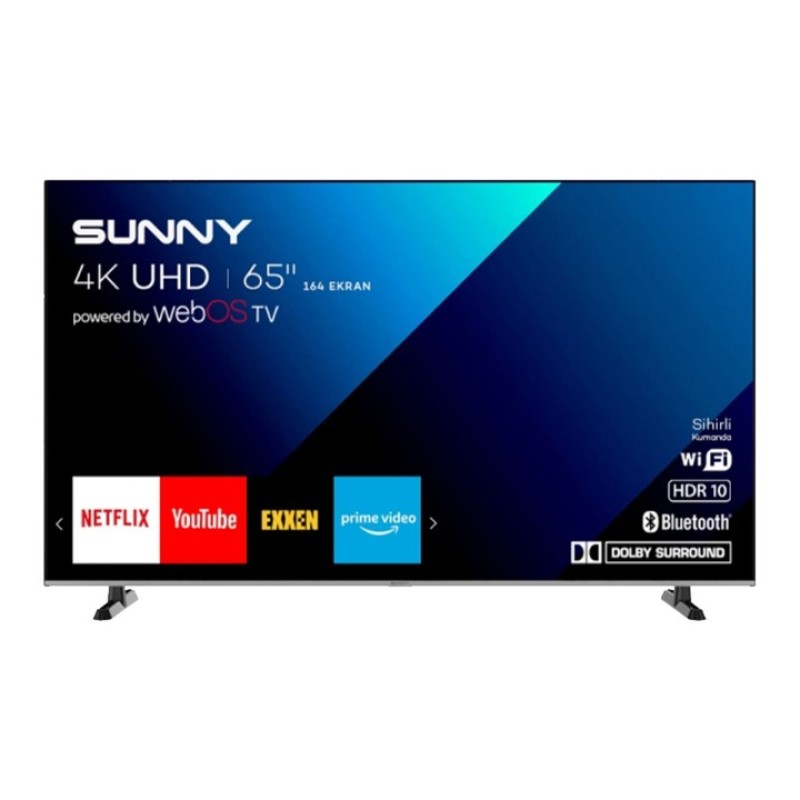 Elden Taksitle SUNNY 65’’ 165 EKRAN FRAMELESS 4K WEBOS SMART TELEVİZYON FMN240