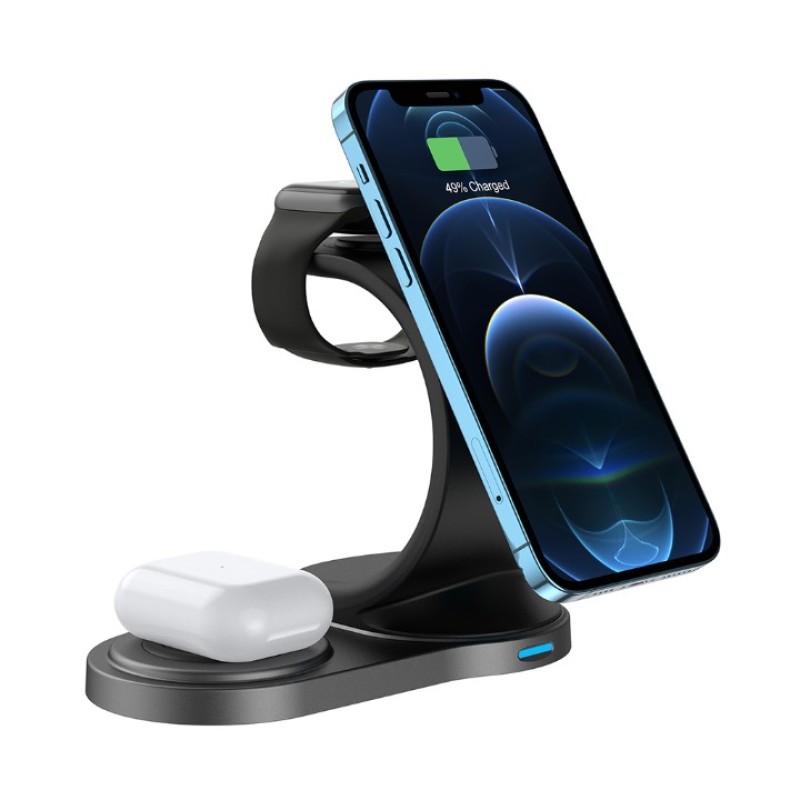 Elden Taksitle S-LINK TELEFON KULAKLIK AKILLI SAAT 3 IN 1 MAGSAFE KABLOSUZ ŞARJ CIHAZI SW CWF59