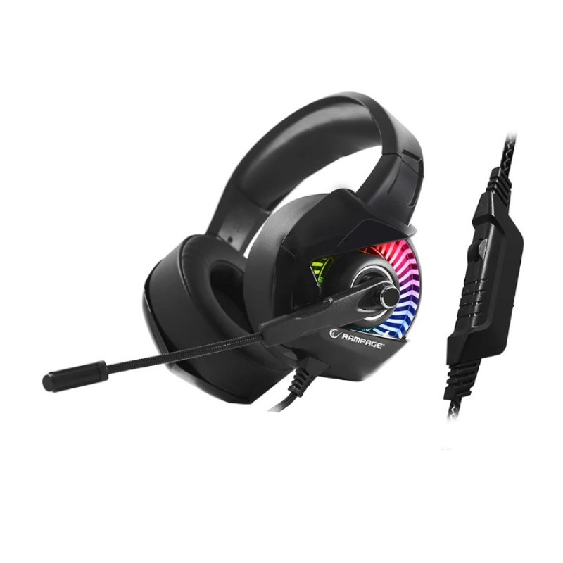 Elden Taksitle RAMPAGE TYPHOON 7.1 RGB LEDLİ OYUNCU MİKROFONLU KULAKLIK RM K66