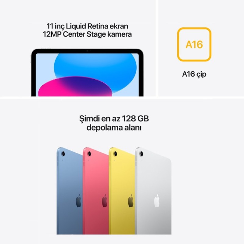 APPLE IPAD 11.NESİL WI-FI TABLET BİLGİSAYAR 128 GB MD4A4TU A