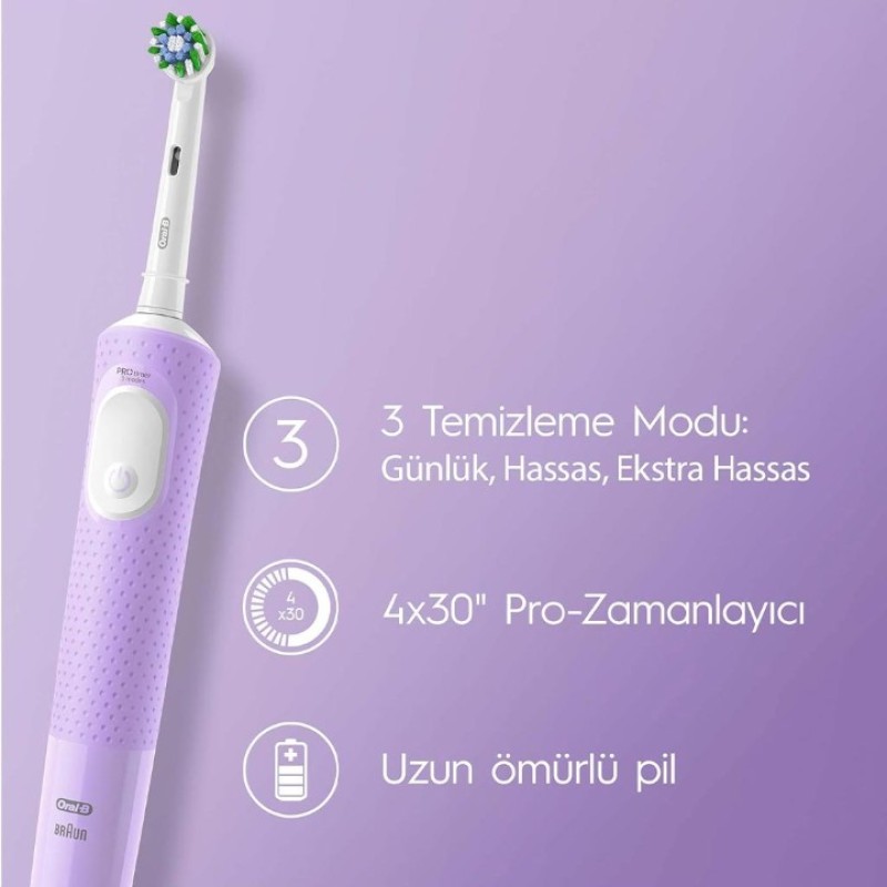 Elden Taksitle ORAL-B D103 VITALITY PRO LİLA DİŞ FIRÇASI