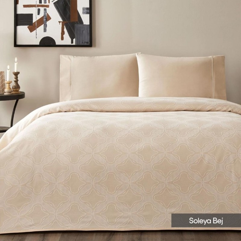 Elden Taksitle TAÇ JAKAR TEK KİŞİLİK PİKE TAKIMI 3699