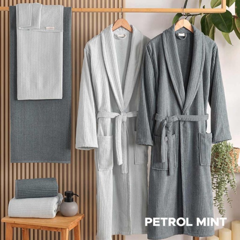 Elden Taksitle ZEBRA CASA PIA AİLE BORNOZ SETİ