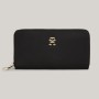 TOMMY HILFIGER SİYAH KADIN CÜZDAN SS25 POPPY TH LARGE ZA AW0AW15642BDS