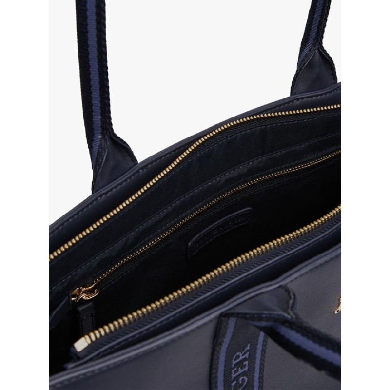Elden Taksitle TOMMY HILFIGER MAVİ KADIN ÇANTA SS25 TH LOGOTAPE TOTE AW0AW17198DW6