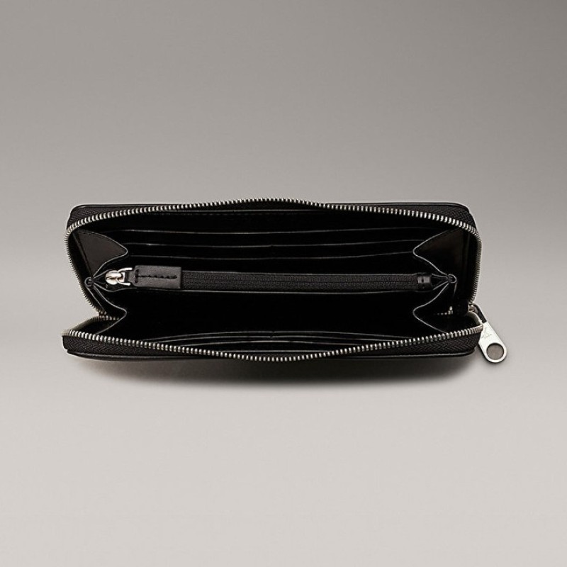 Elden Taksitle CALVIN CLEIN SİYAH KADIN CÜZDAN SS25 SCULPTED ZIP AROUND MONO K60K60763401R