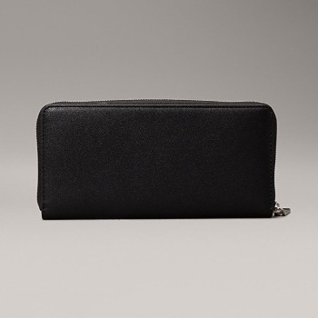 CALVIN CLEIN SİYAH KADIN CÜZDAN SS25 SCULPTED ZIP AROUND MONO K60K60763401R