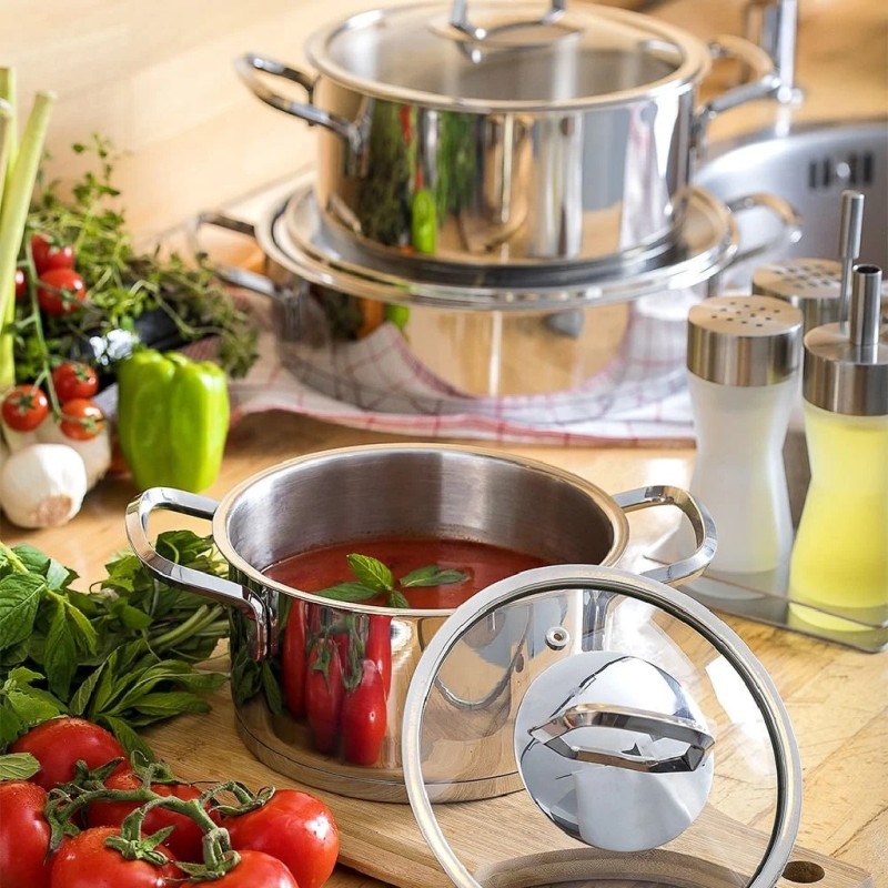 Elden Taksitle AMBOSS DIAMOND PLATİN 8 PARÇA ÇELİK TENCERE SETİ