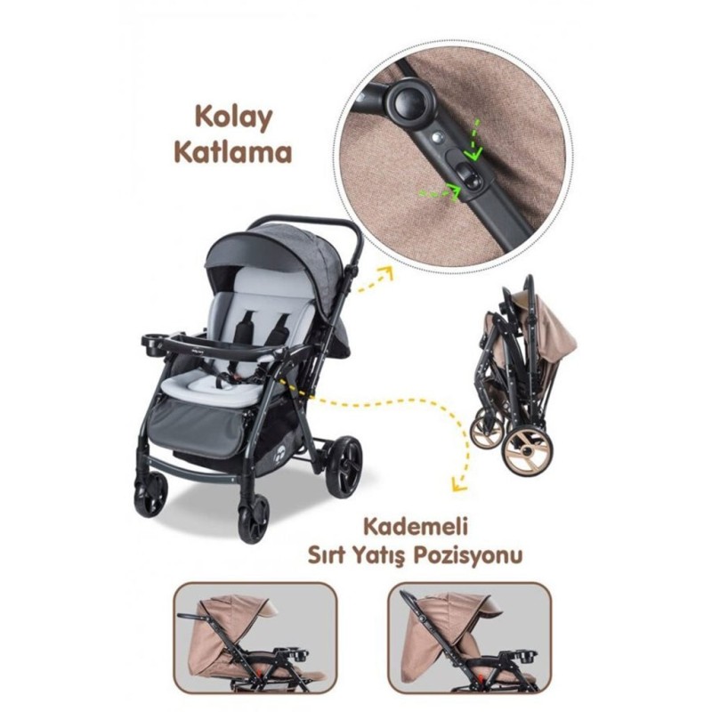 BABY CARE 500 COMBO MAXİ PRO ÇİFT YÖNLÜ BEBEK ARABASI