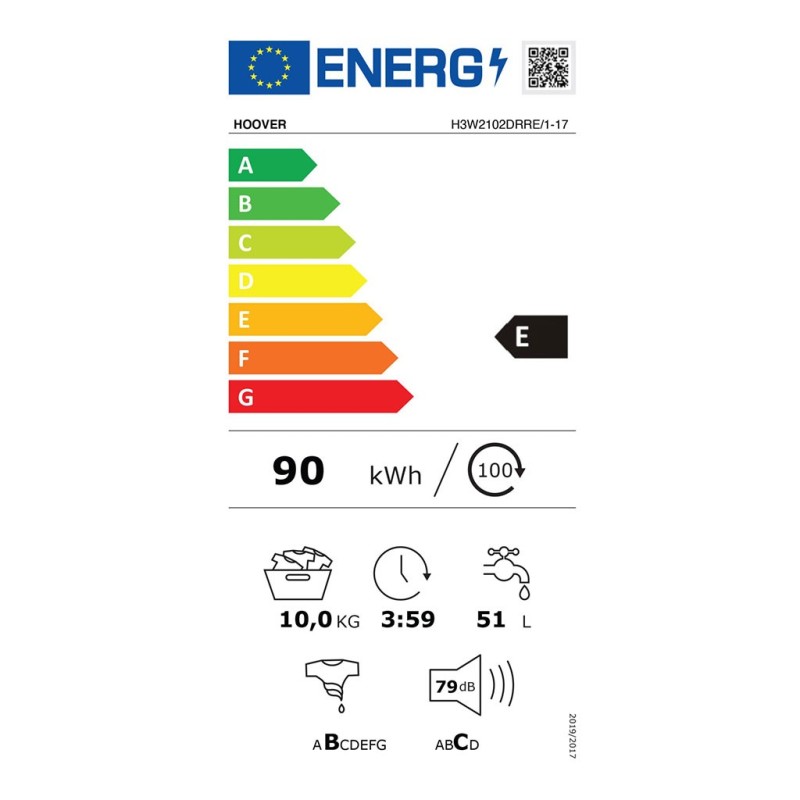 Elden Taksitle HOOVER  10 KG ÇAMAŞIR MAKİNESİ H3W 2102DRRE 1-17