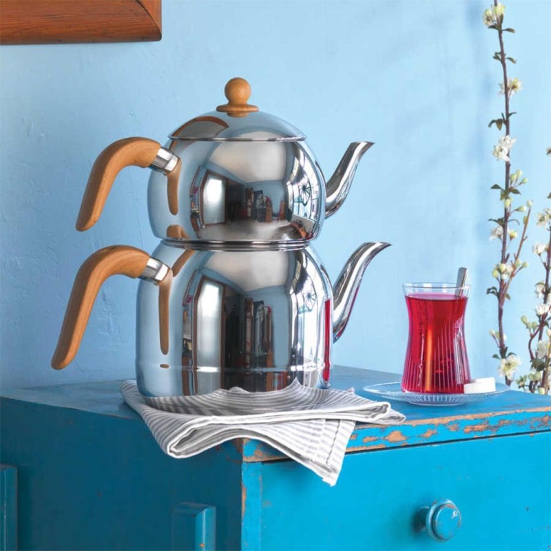 KORKMAZ RETRO AHŞAP ÇAYDANLIK TAKIMI A196 