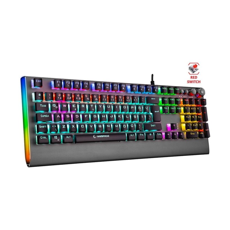 Elden Taksitle RAMPAGE FAVORY AYDINLATMALI RED KLAVYE KB-R210