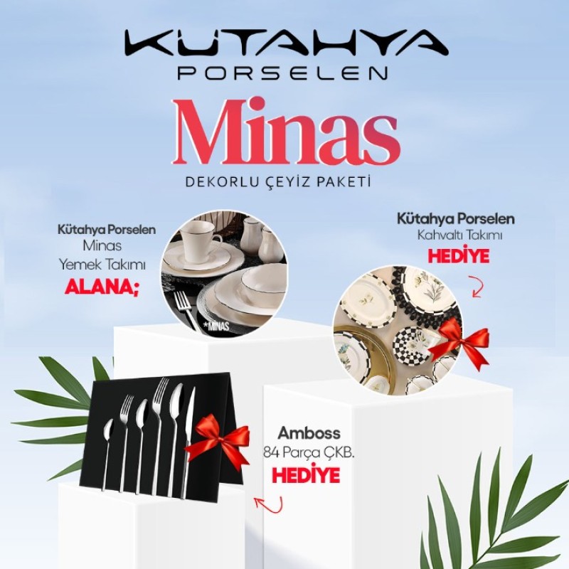 KÜTAHYA MİNAS DEKORLU ÇEYİZ PAKETİ