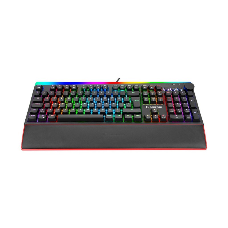 Elden Taksitle RAMPAGE X-TRACER BİLEK DESTEKLİ GAMING KLAVYE KB-R97