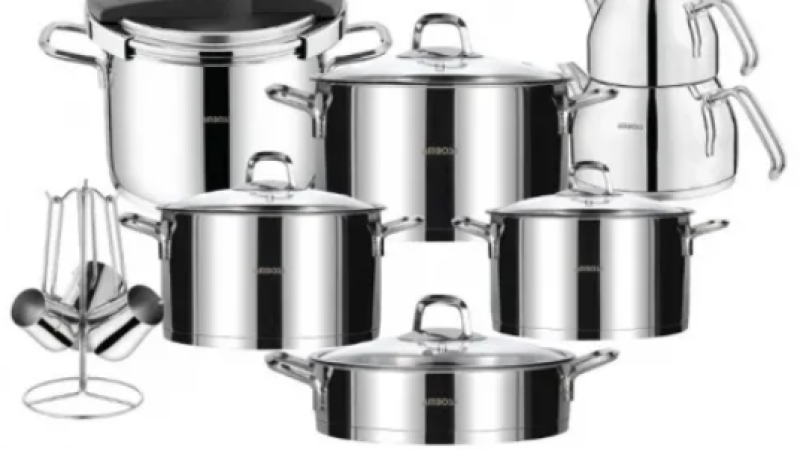 AMBOSS DIAMOND 18 PARÇA ÇELİK ÇEYİZ SETİ