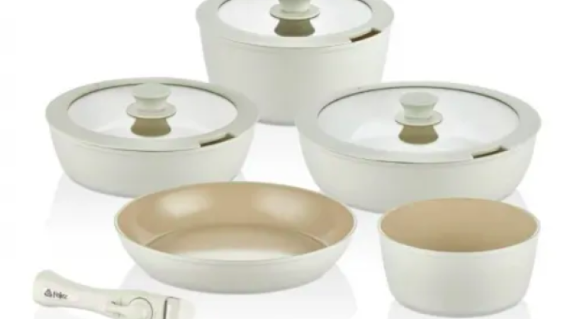 FALEZ AURIS SERAMİK 9 PARÇA TENCERE SETİ