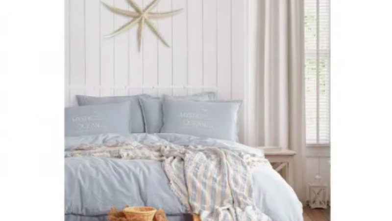 İYİ GECELER İSTANBUL MYSTIC OCEAN ÇİFT KİŞİLİK NEVRESİMLİ PİKE SET