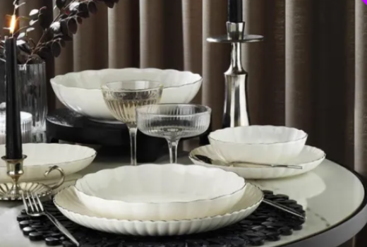 KÜTAHYA BONE LUZ FORM 52 PARÇA YEMEK TAKIMI