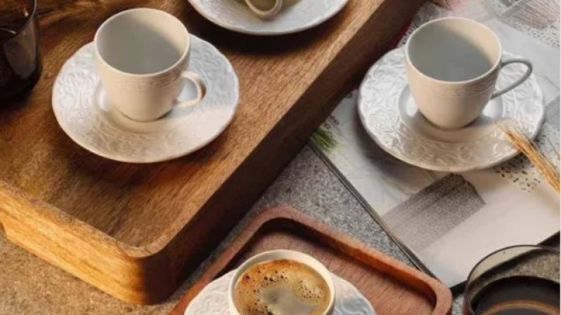 KÜTAHYA BAŞAK 6 LI KAHVE FİNCANI