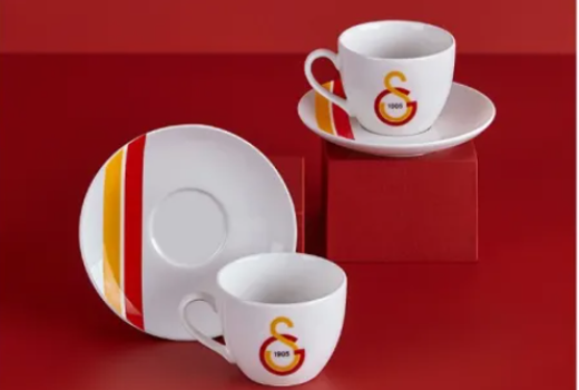 NEVA GALATASARAY ÇİZGİLİ 2 Lİ ÇAY FİNCAN TAKIMI 3473