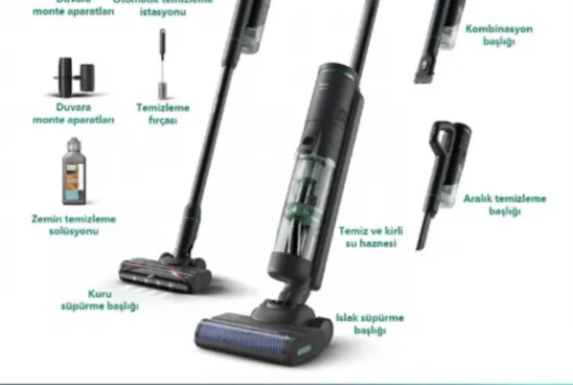 PHILIPS AQUA TRIO 3 IN1 ŞARJLI DİKEY SÜPÜRGE XW7263 11