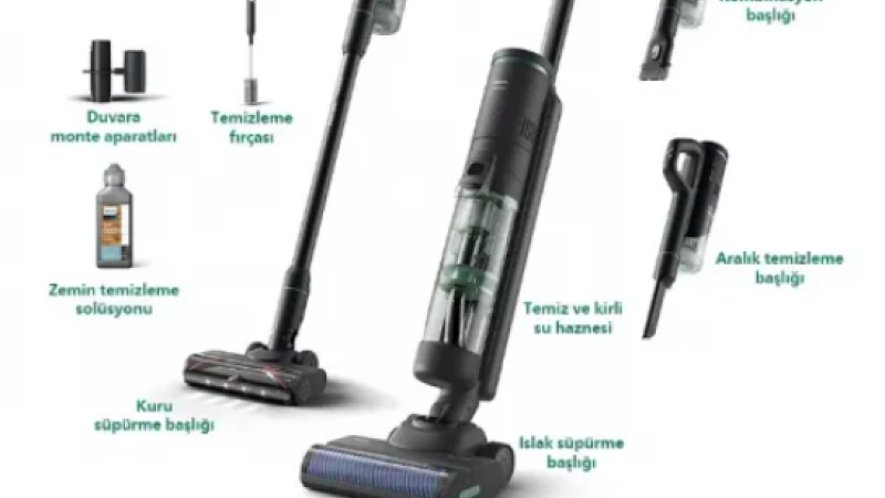 PHILIPS AQUA TRIO 3 IN1 ŞARJLI DİKEY SÜPÜRGE XW7263 11