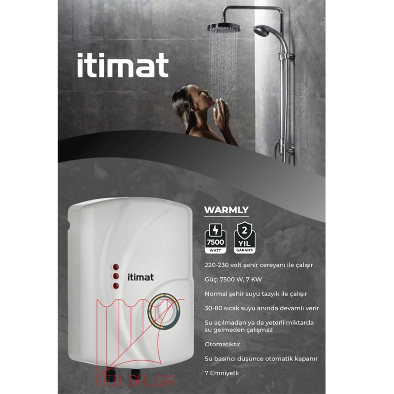 İTİMAT WARMLY ELEKTRİKLİ ŞOFBEN