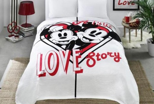 TAÇ 1251 LİSANSLI MİCKEY VE MİNNİE ÇİFT KİŞİLİK BATTANİYE