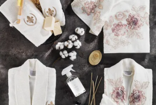 ZEBRA CASA ROSENGART AİLE BORNOZ SETİ