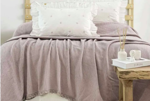 ZEBRA CASA ROSY ÇİFT KİŞİLİK NAKIŞLI PİKE TAKIMI